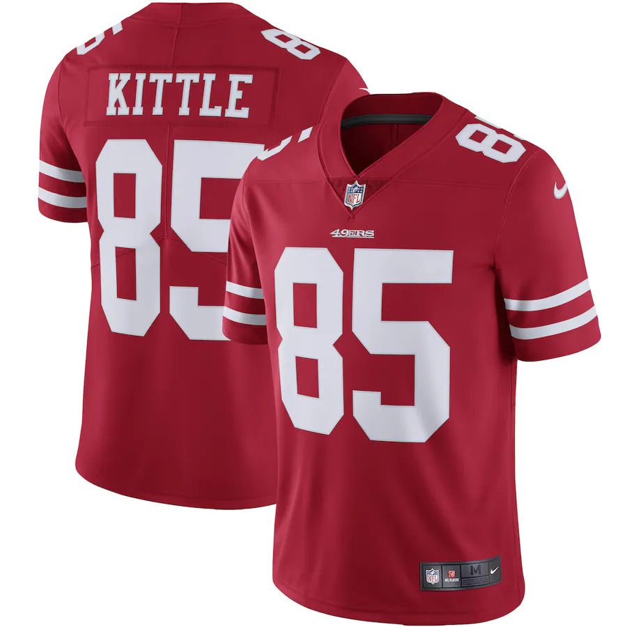 Men San Francisco 49ers #85 George Kittle Scarlet Vapor Limited NFL Jersey->san francisco 49ers->NFL Jersey